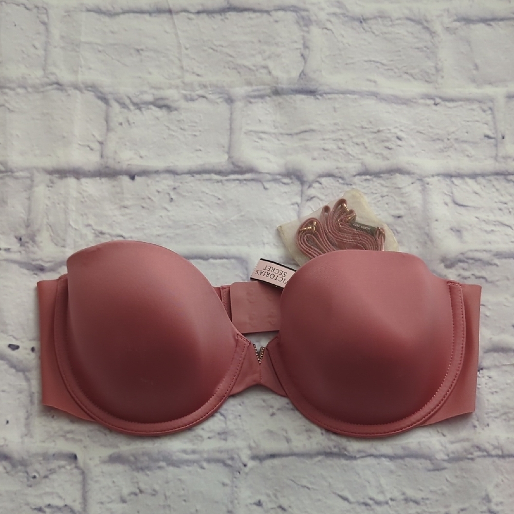 Victoria's Secret Dusty Rose Multiway Strapless Bra Size 34C